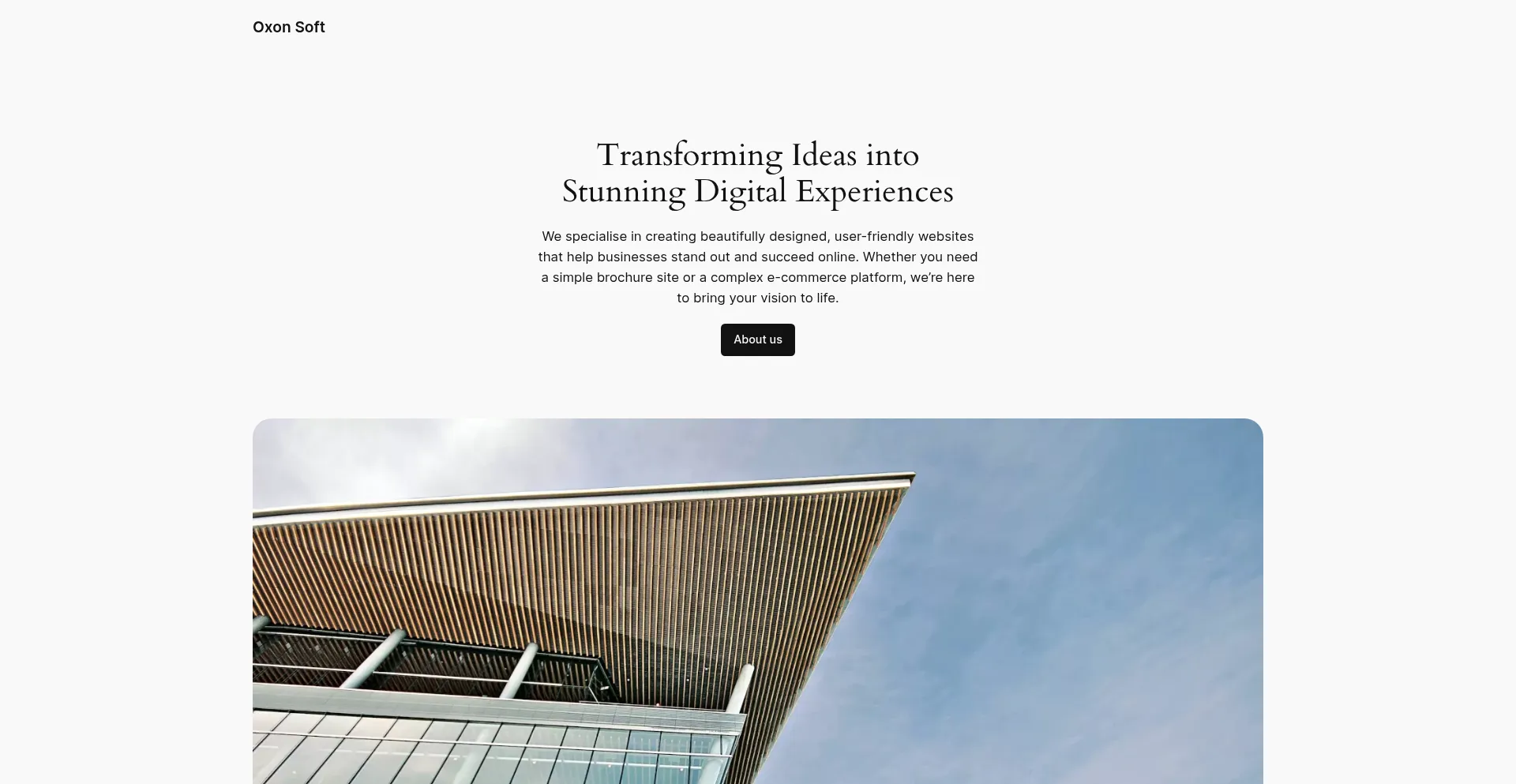 Website screenshot of Oxonsoft.tech