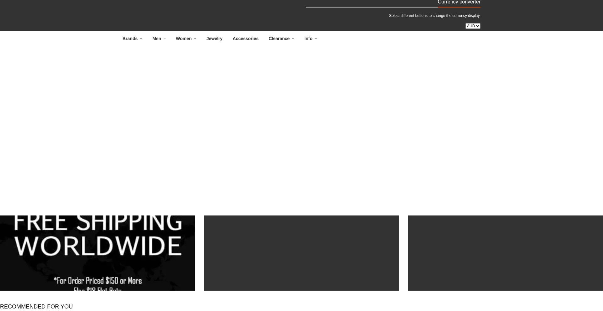 Website screenshot of Ozwatches.com