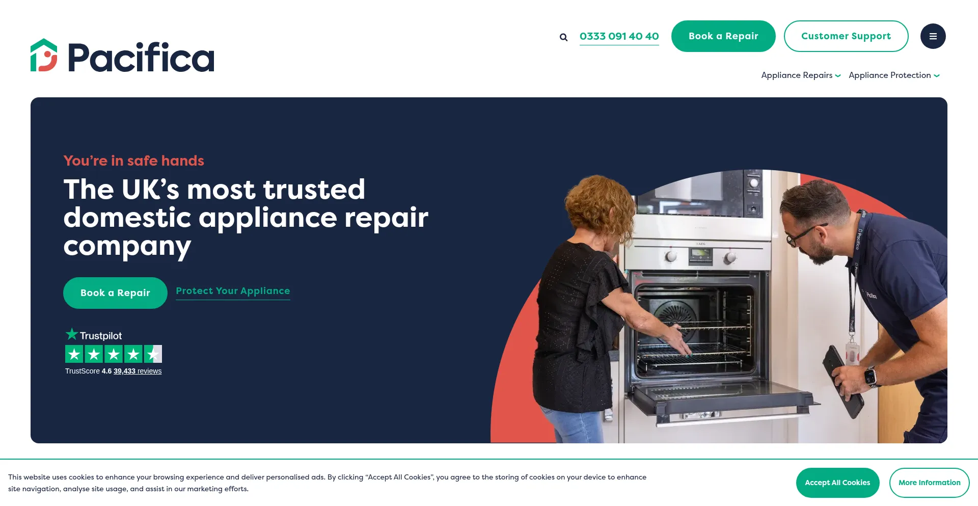 Pacifica.co.uk Screenshot