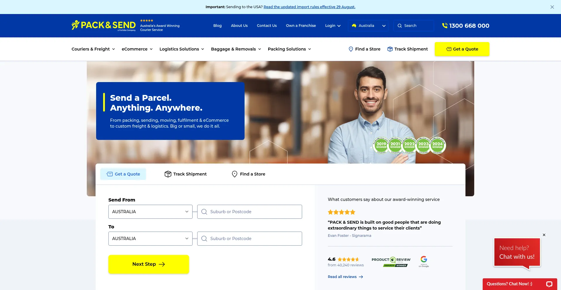 Packsend.com.au 安全可靠吗？