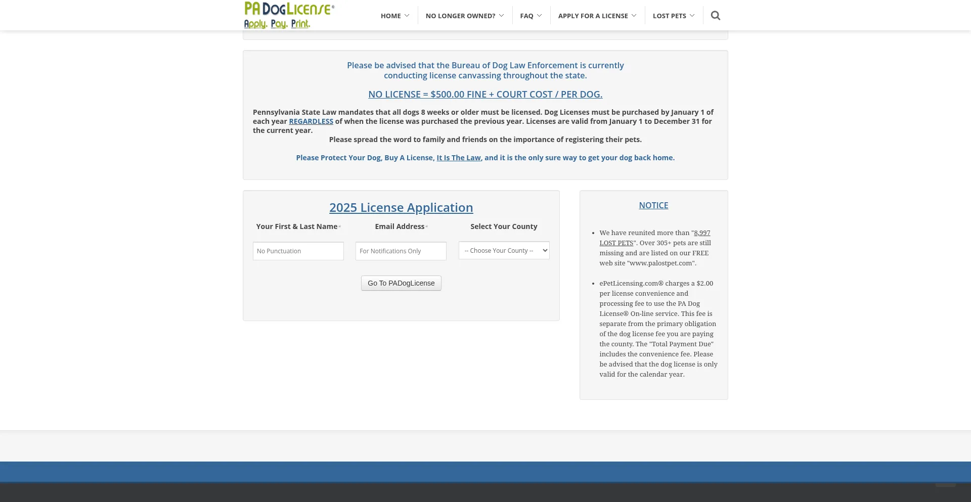 Padoglicense.com Screenshot