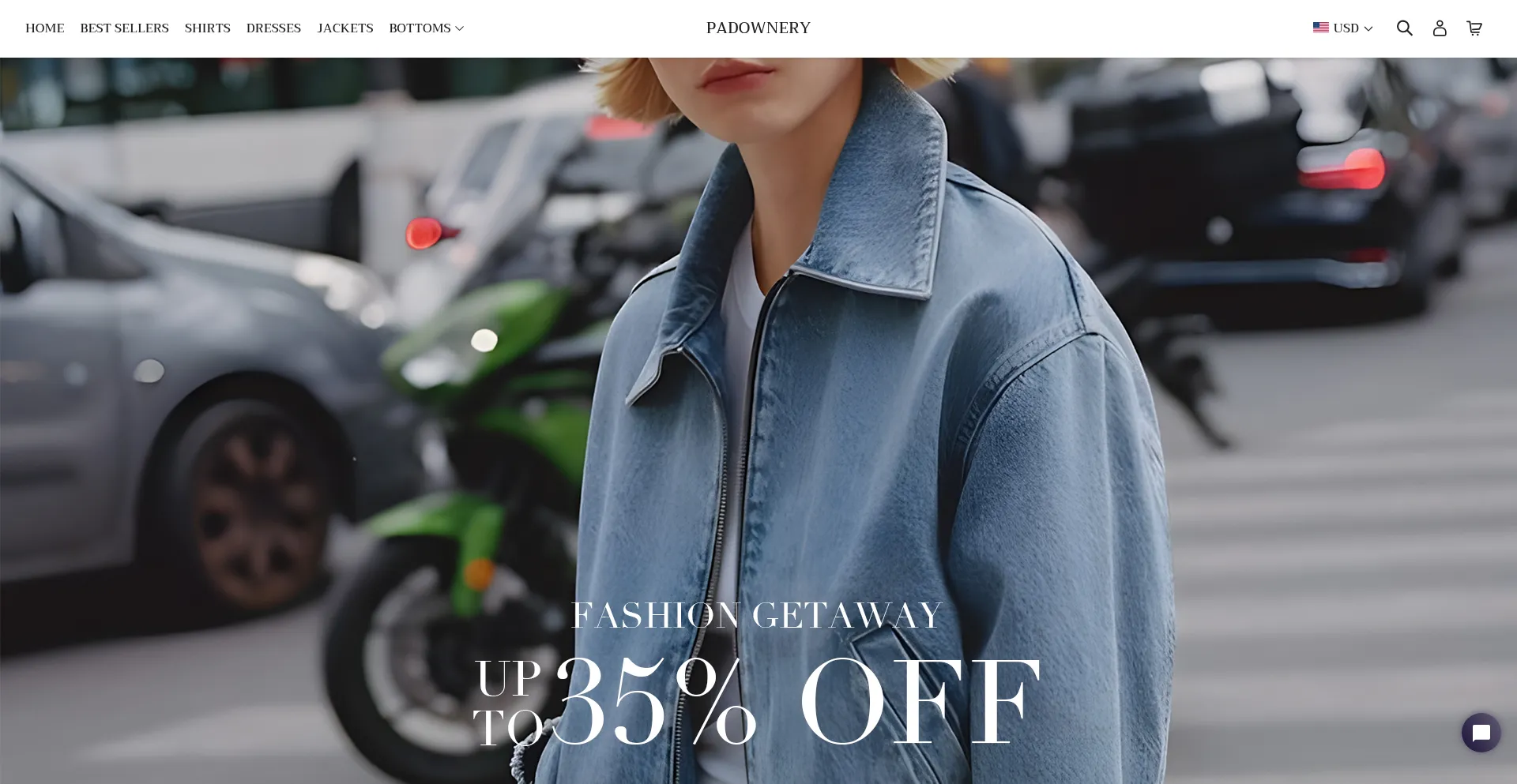 Website screenshot of Padownery.com