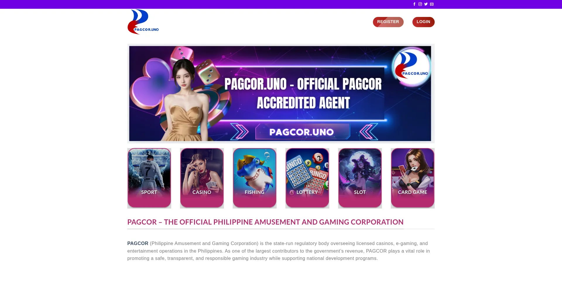 Pagcor.uno Screenshot
