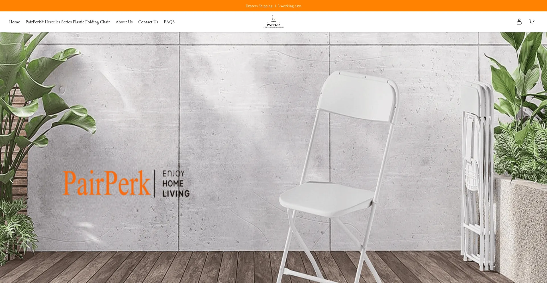 Website screenshot of Pairperk.com
