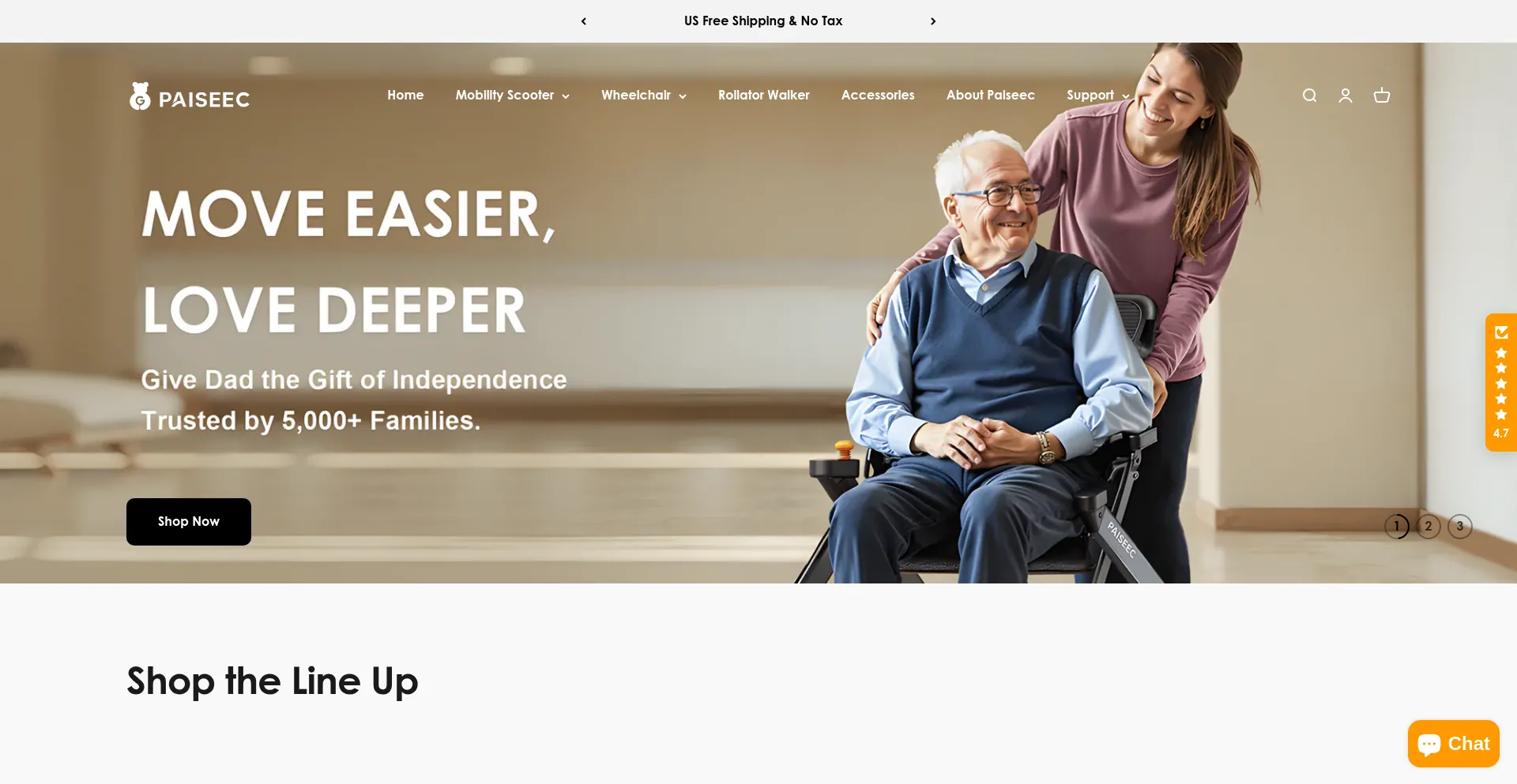 Website screenshot of Paiseec.com