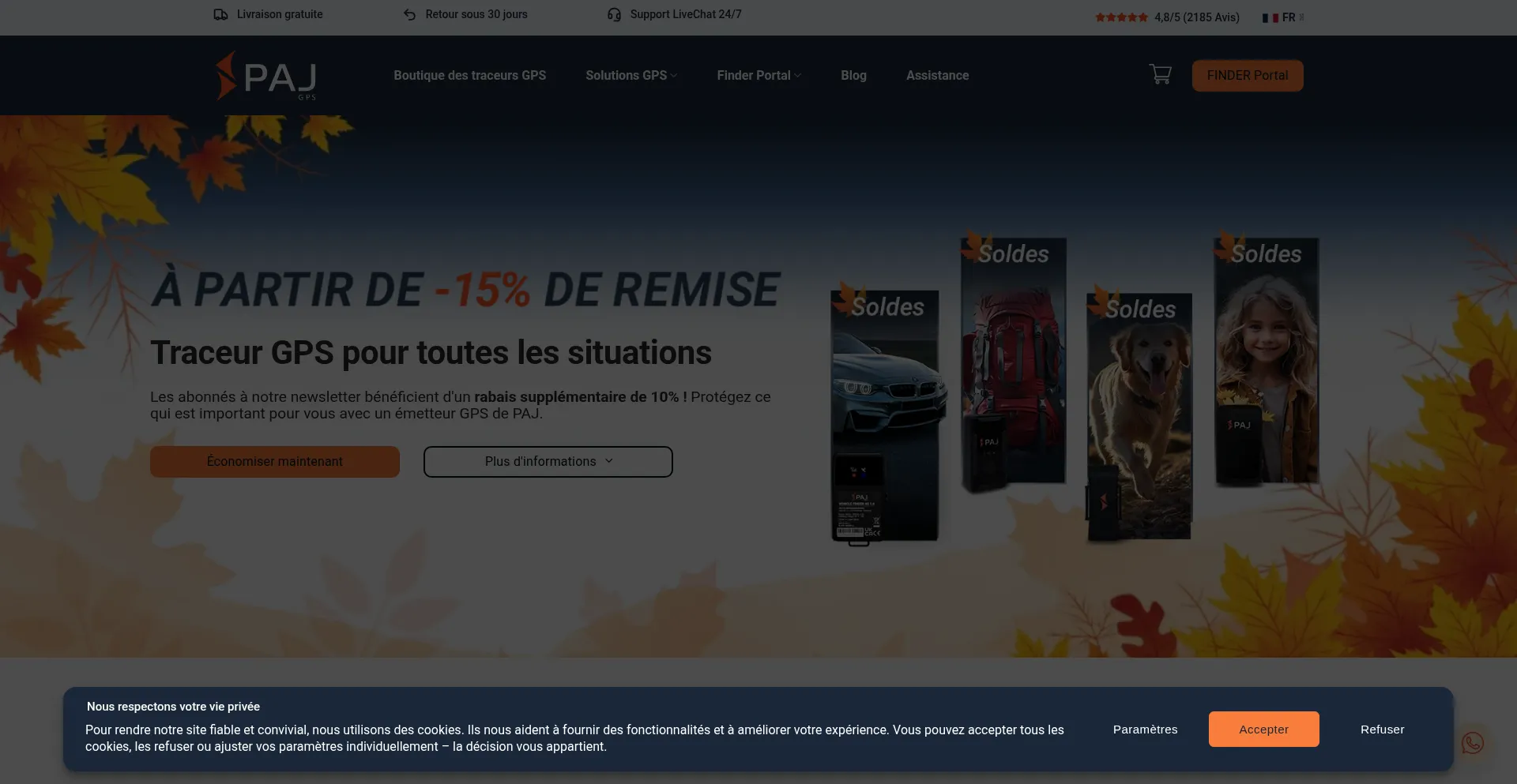 Paj-gps.fr Screenshot