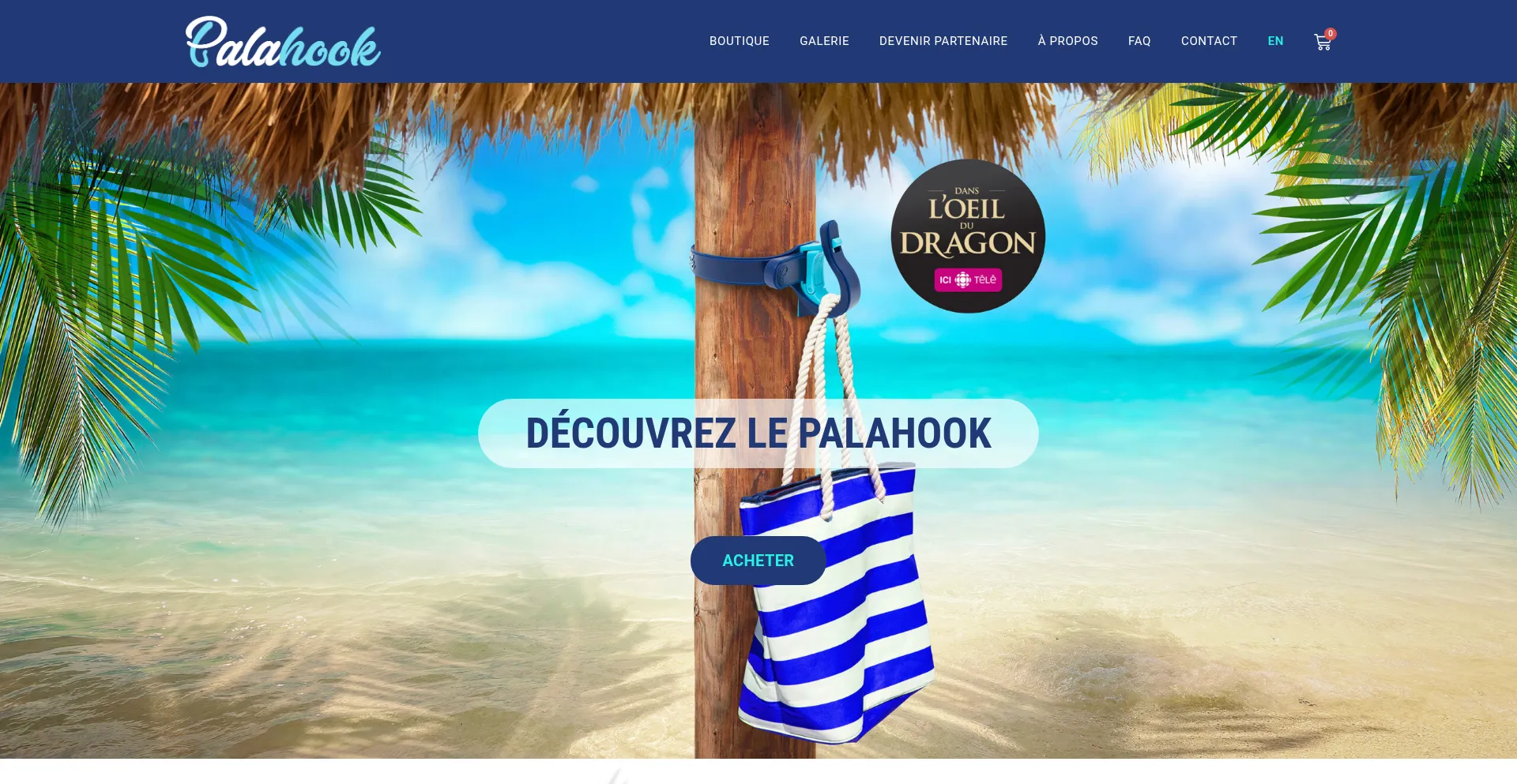 Website screenshot of Palahook.com
