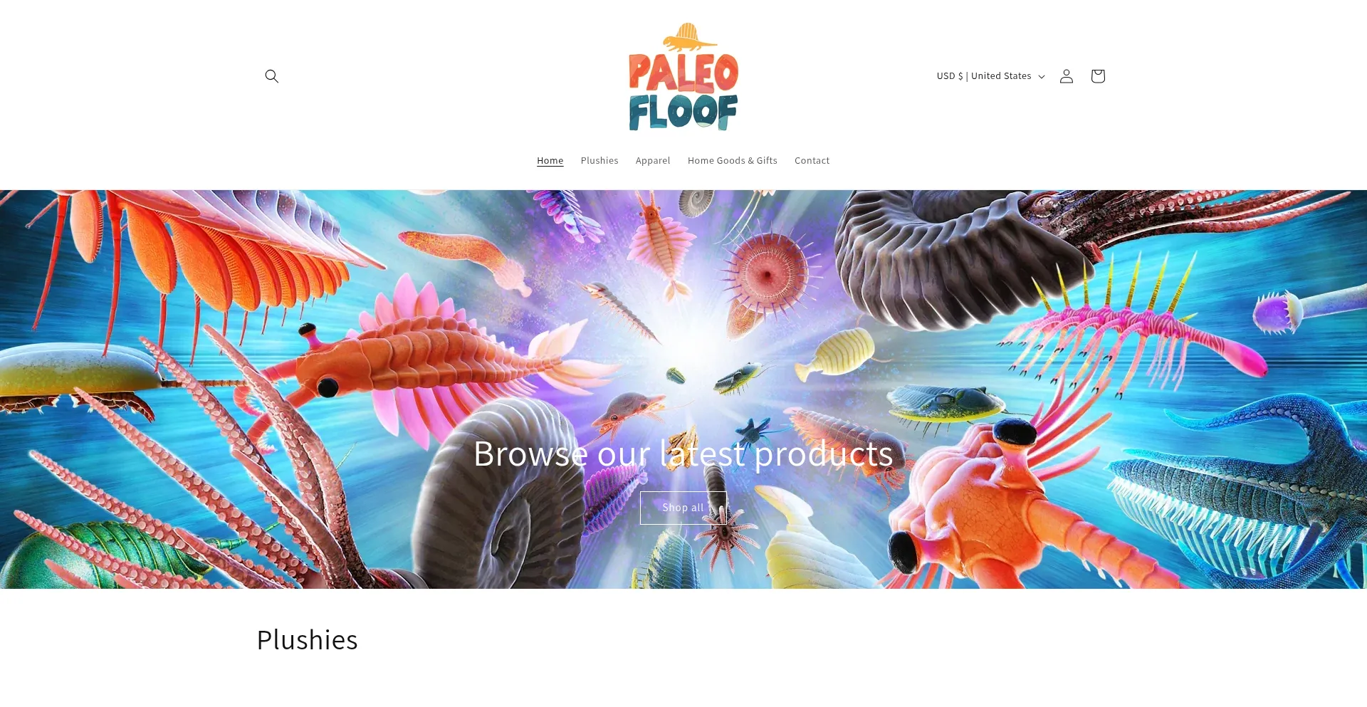 Website screenshot of Paleofloof.com
