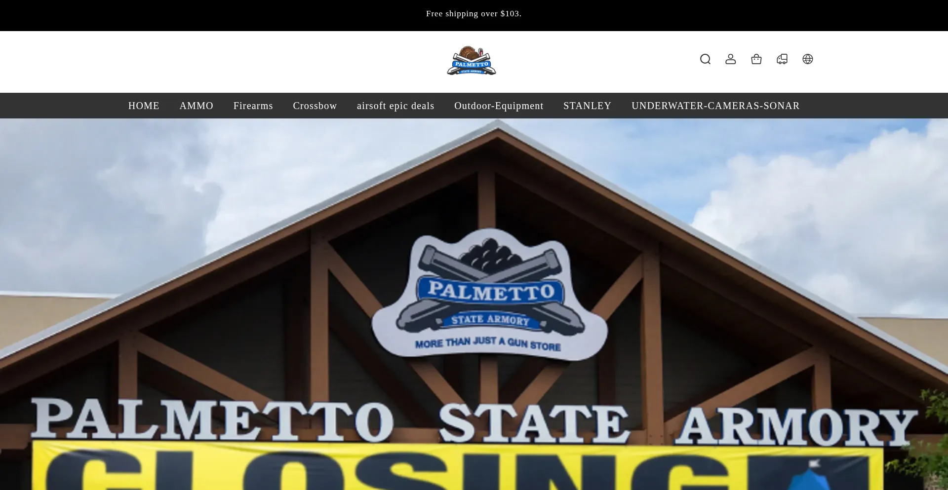 Website screenshot of Palmettosupermarket.shop