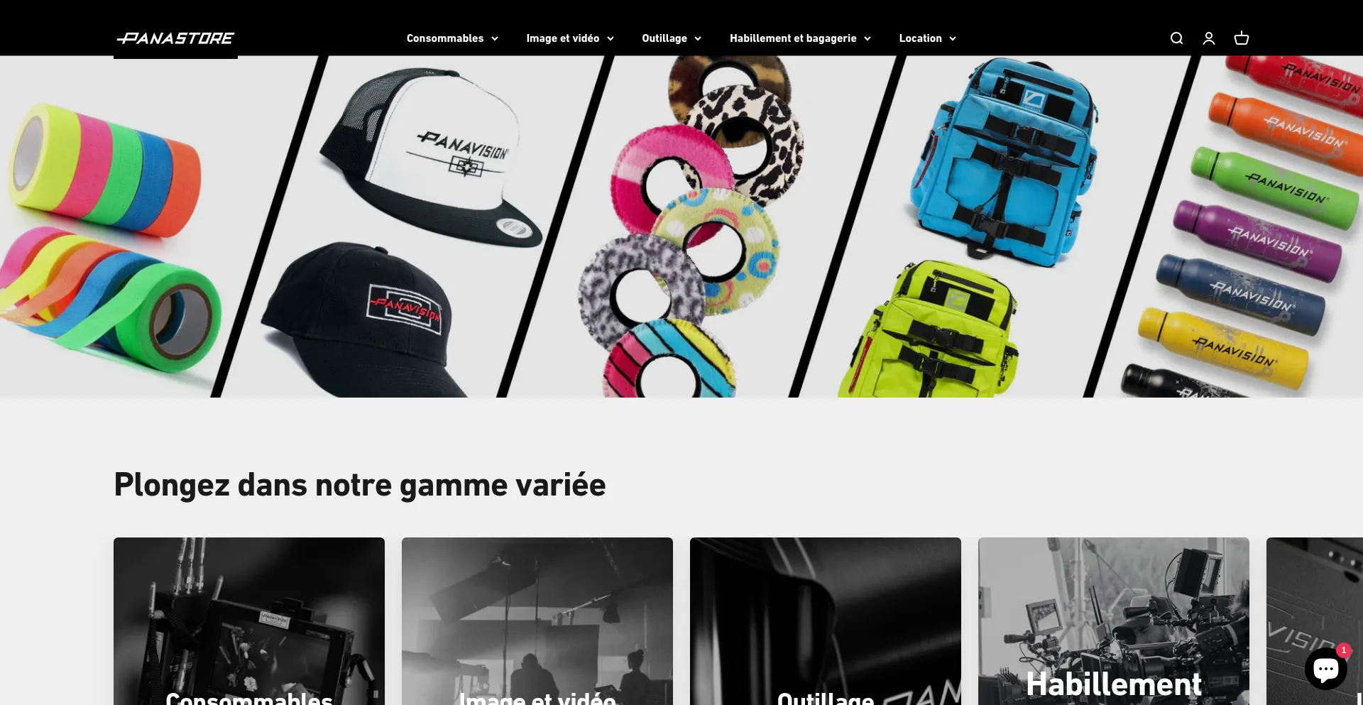 Website screenshot of Panastore.fr