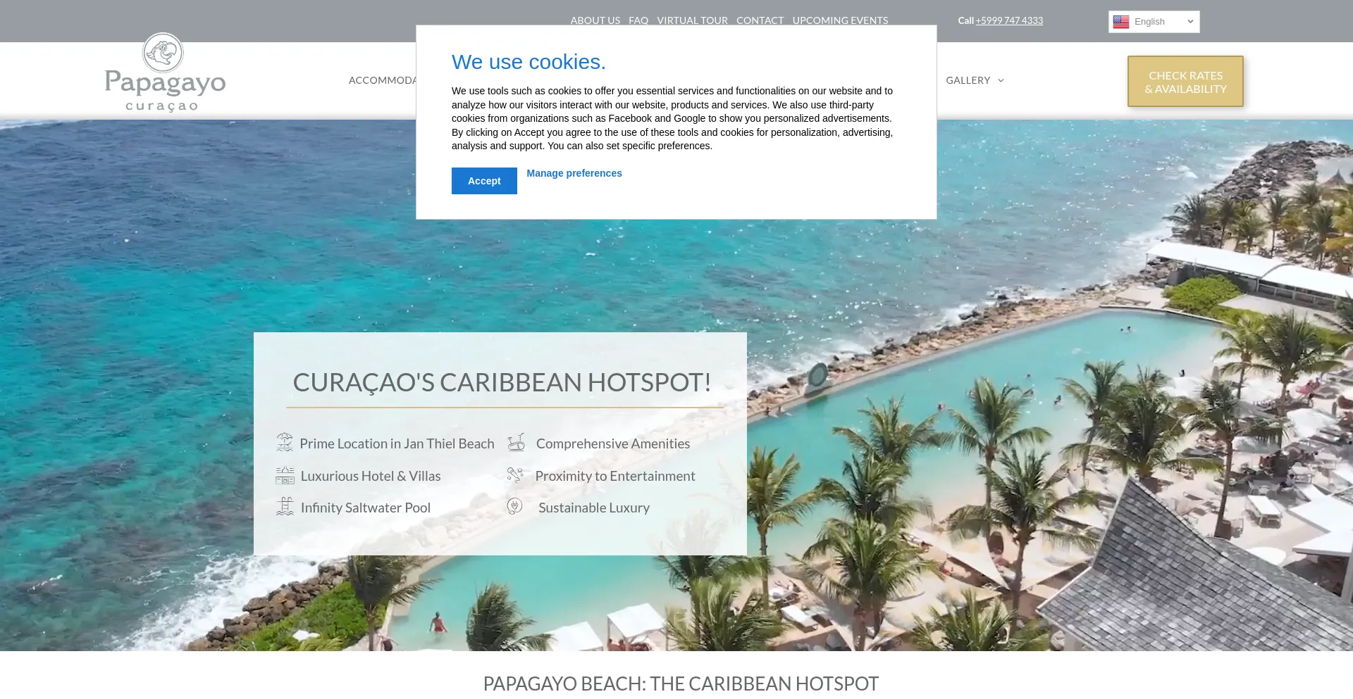 Website screenshot of Papagayo.com