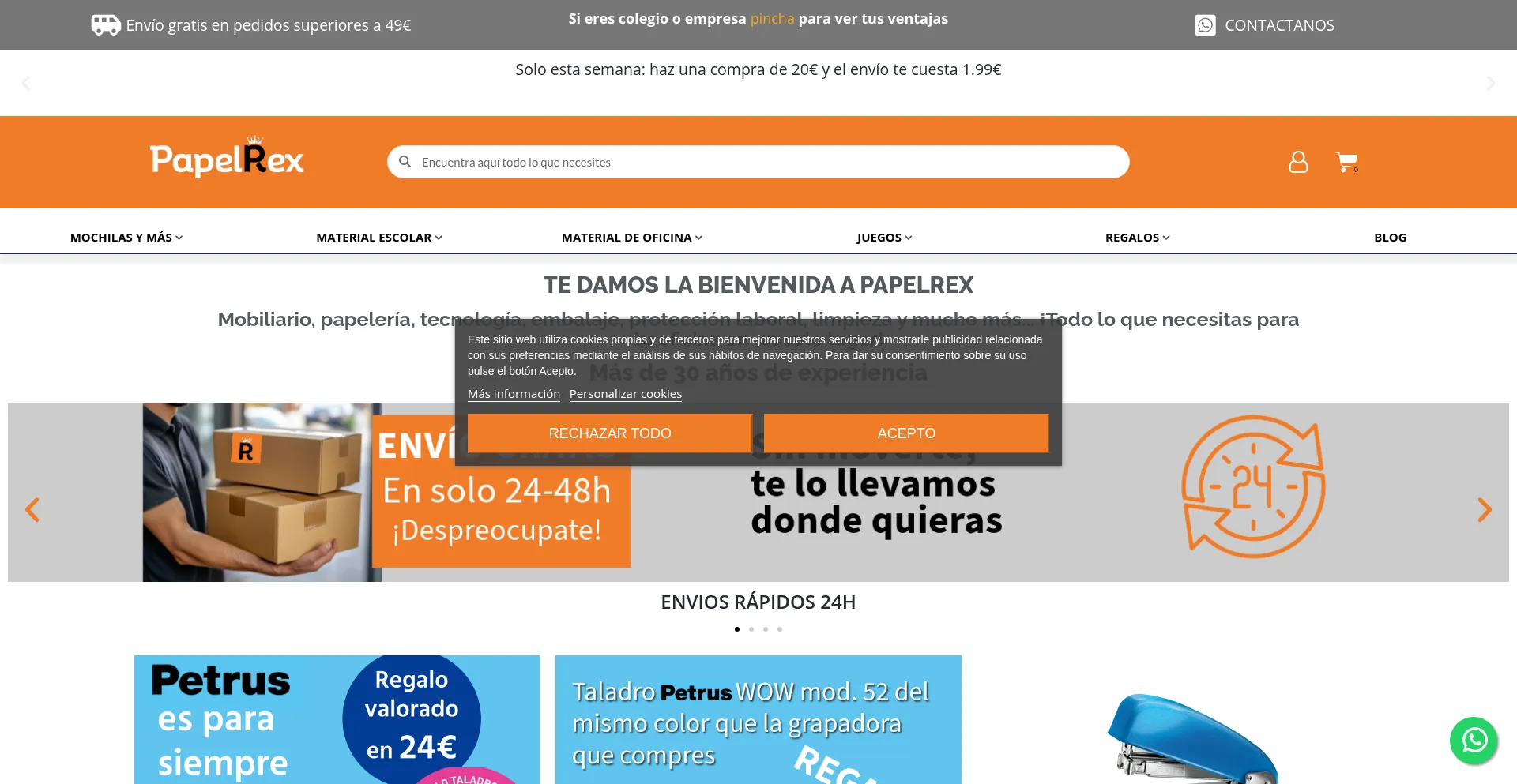 Papelrex.com Screenshot