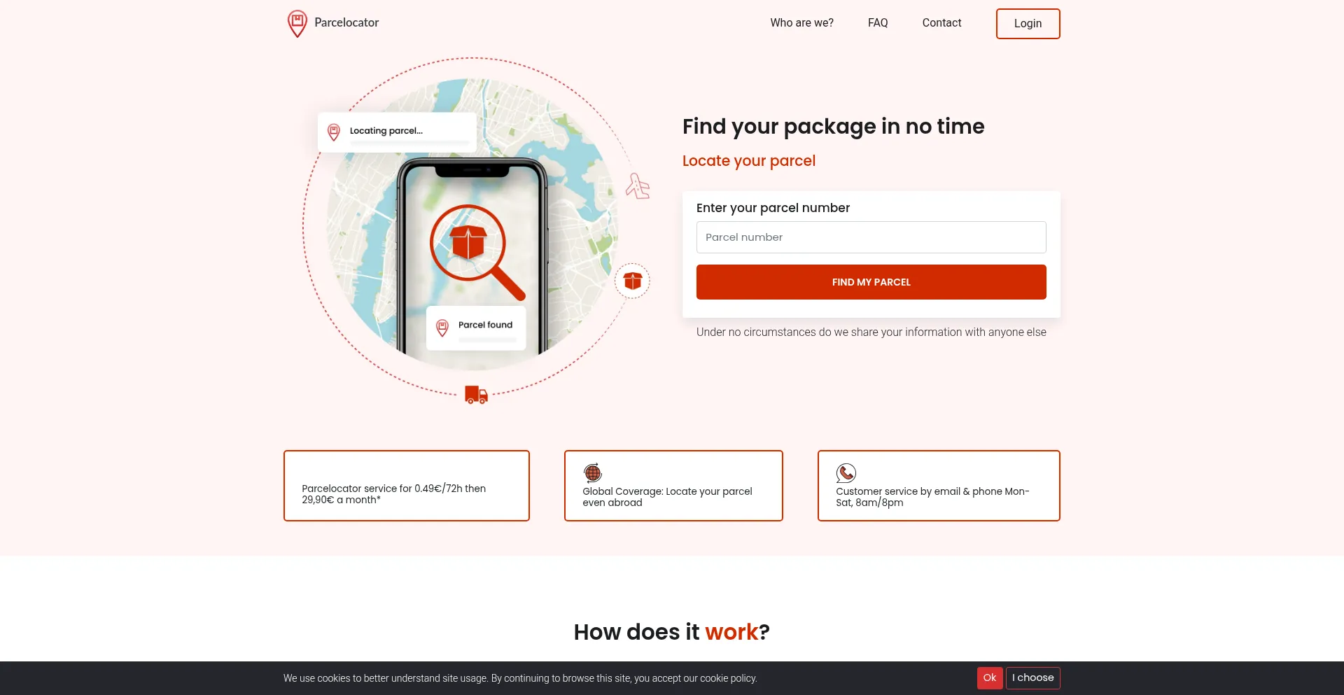 Parcelocator.com Screenshot