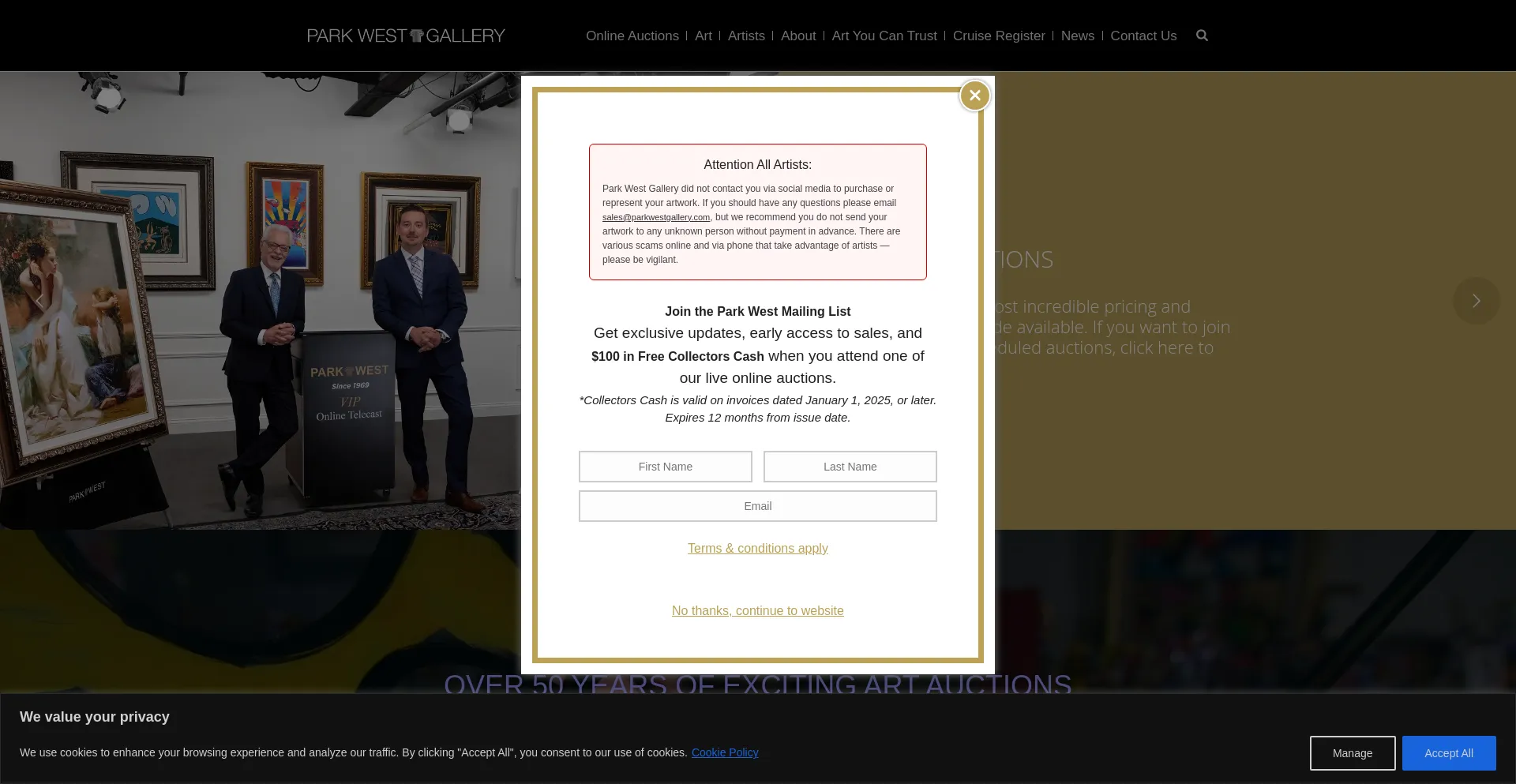 Parkwestgallery.com