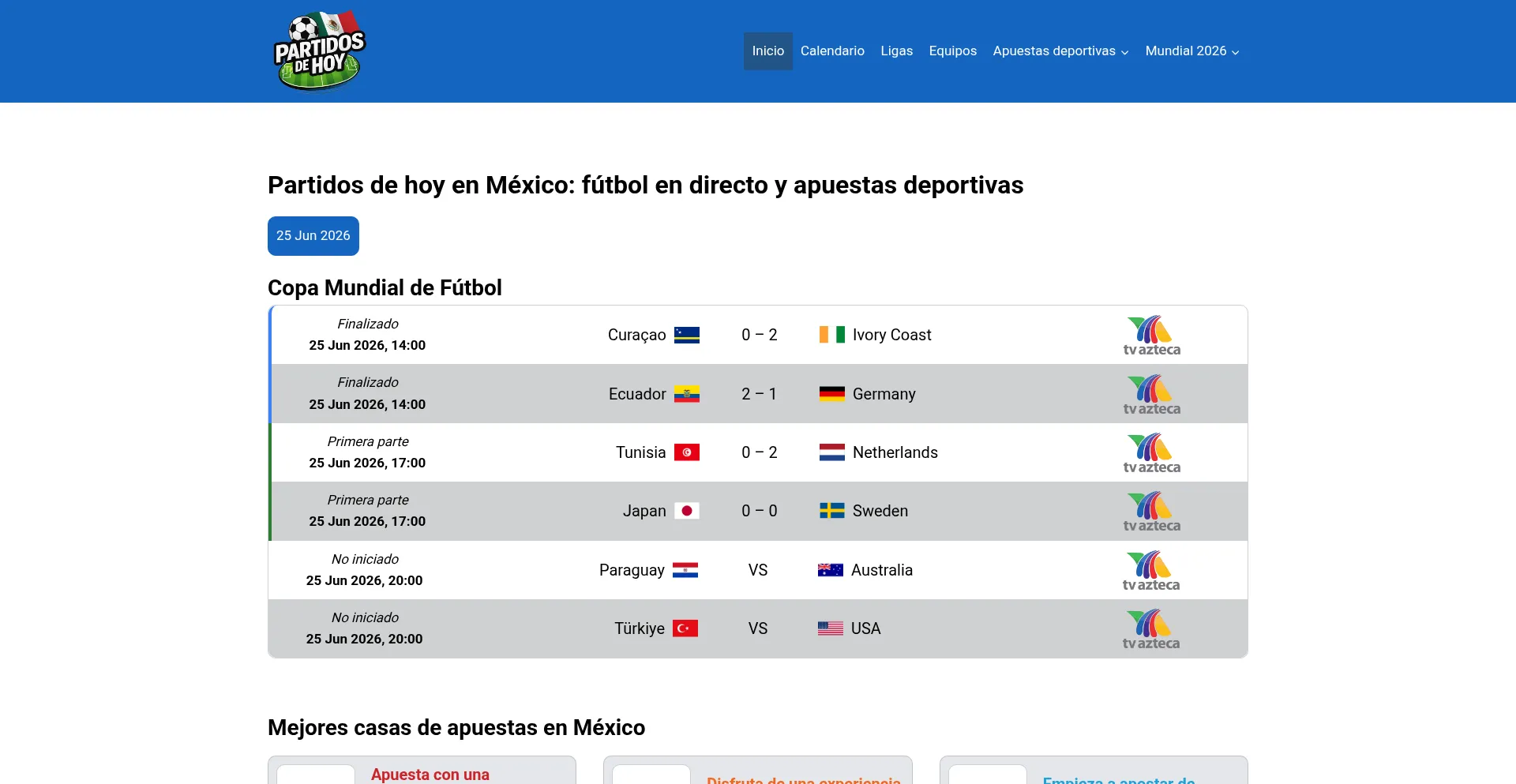 Partidos-de-hoy.mx
