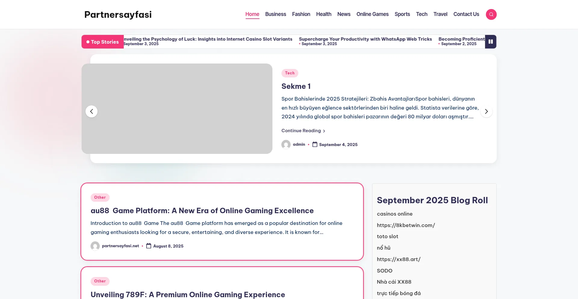 Website screenshot of Partnersayfasi.net