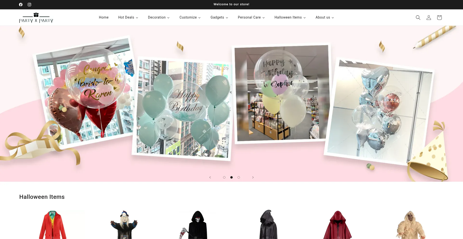 Partyxparty.com Screenshot