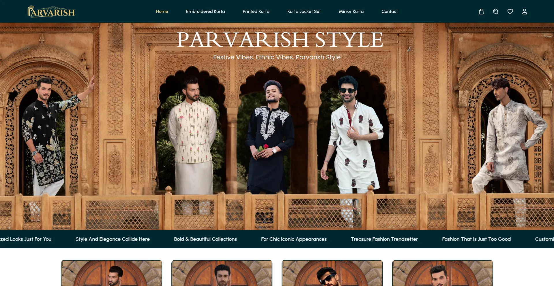 Website screenshot of Parvarishkurta.com