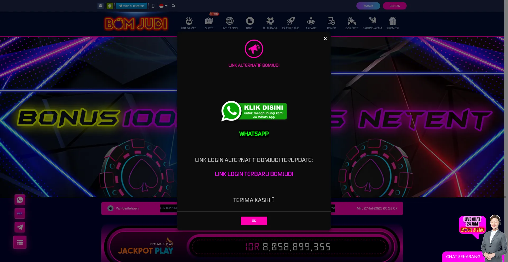 Website screenshot of Parwix.com