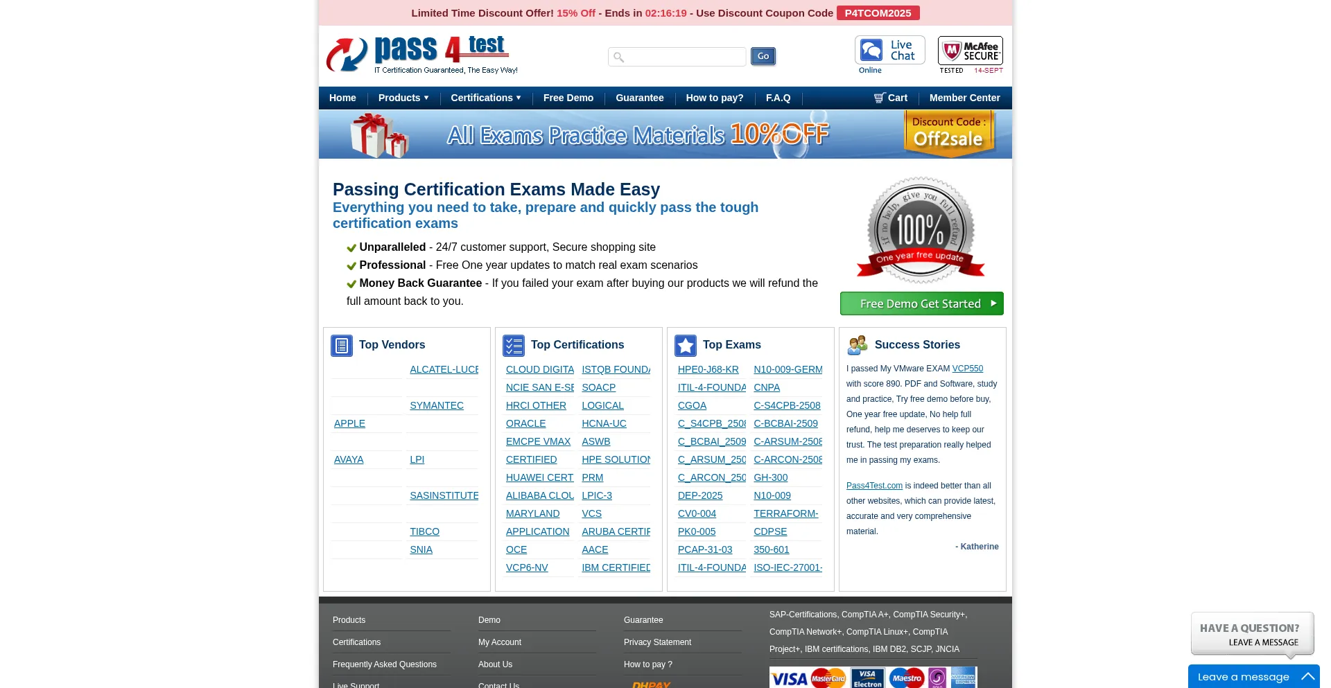 Pass4test.com 安全可靠吗？