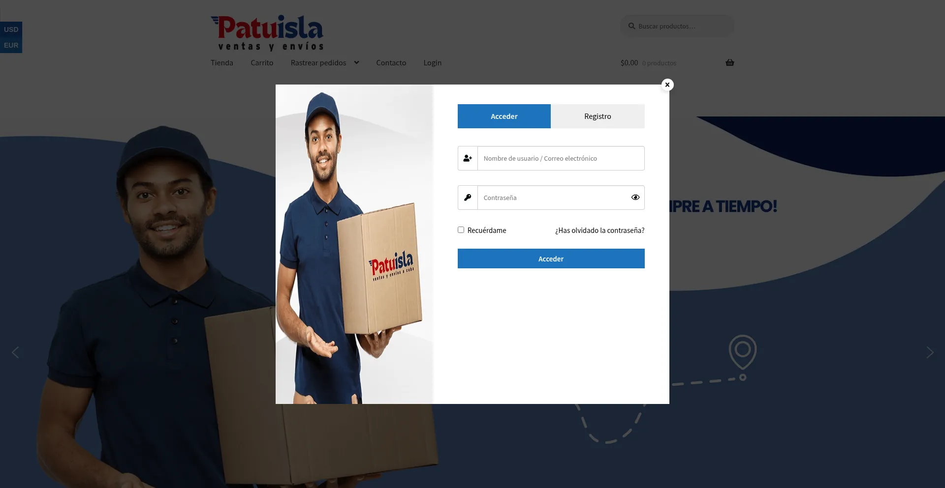 Website screenshot of Patuisla.com