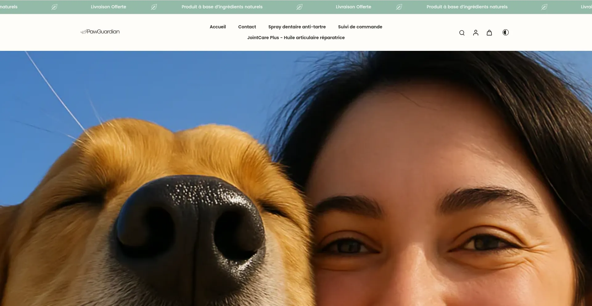 Website screenshot of Paw-guardian.co