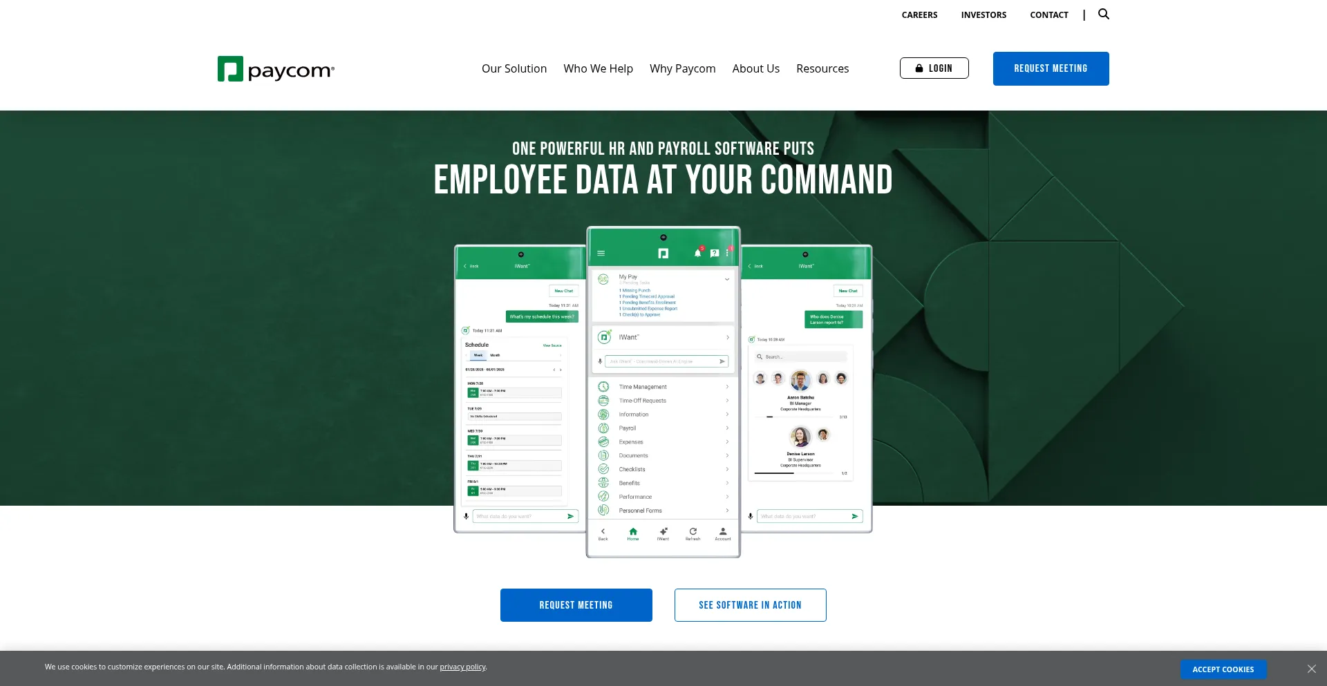 Paycom.com Screenshot