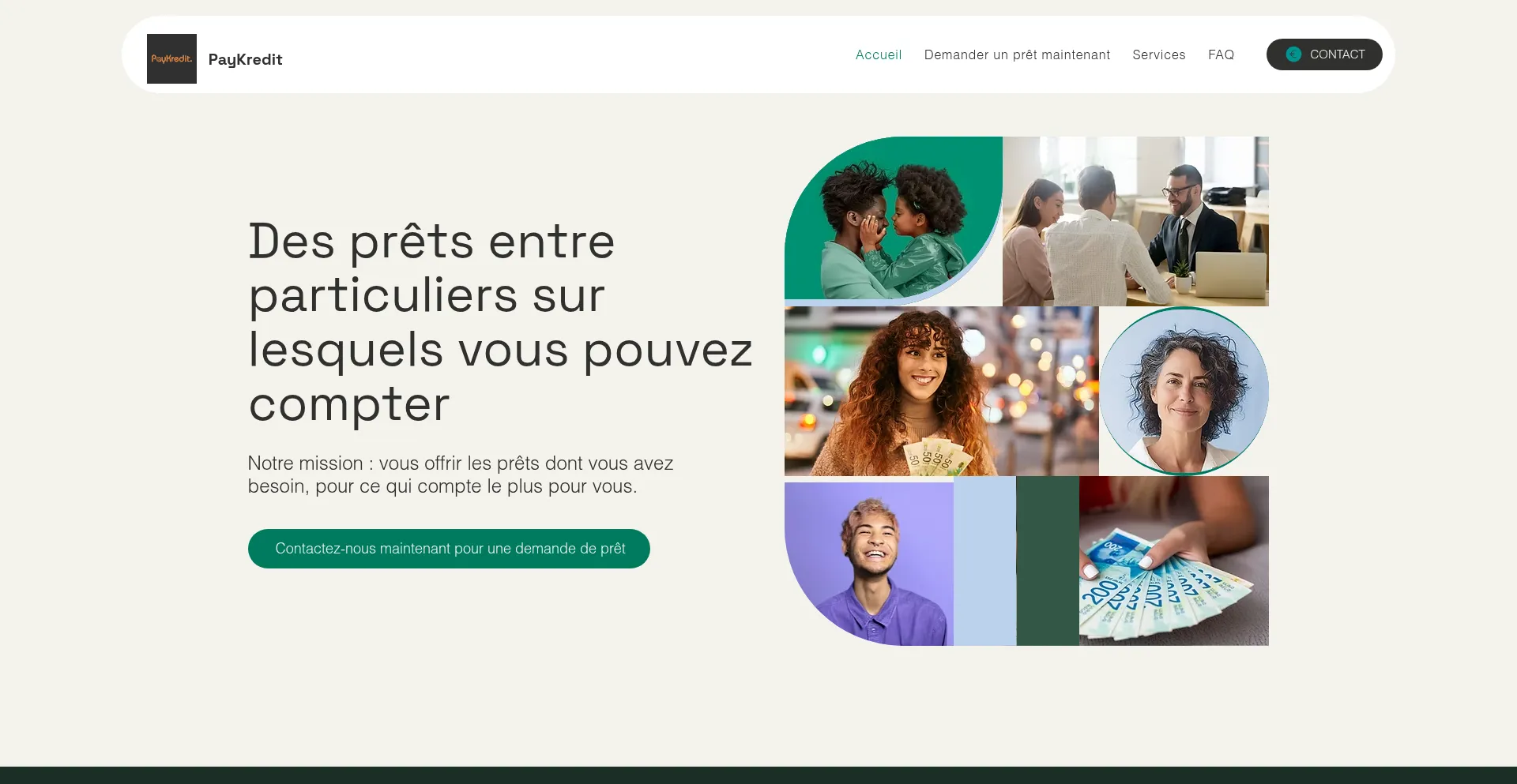 Website screenshot of Paykredit.org