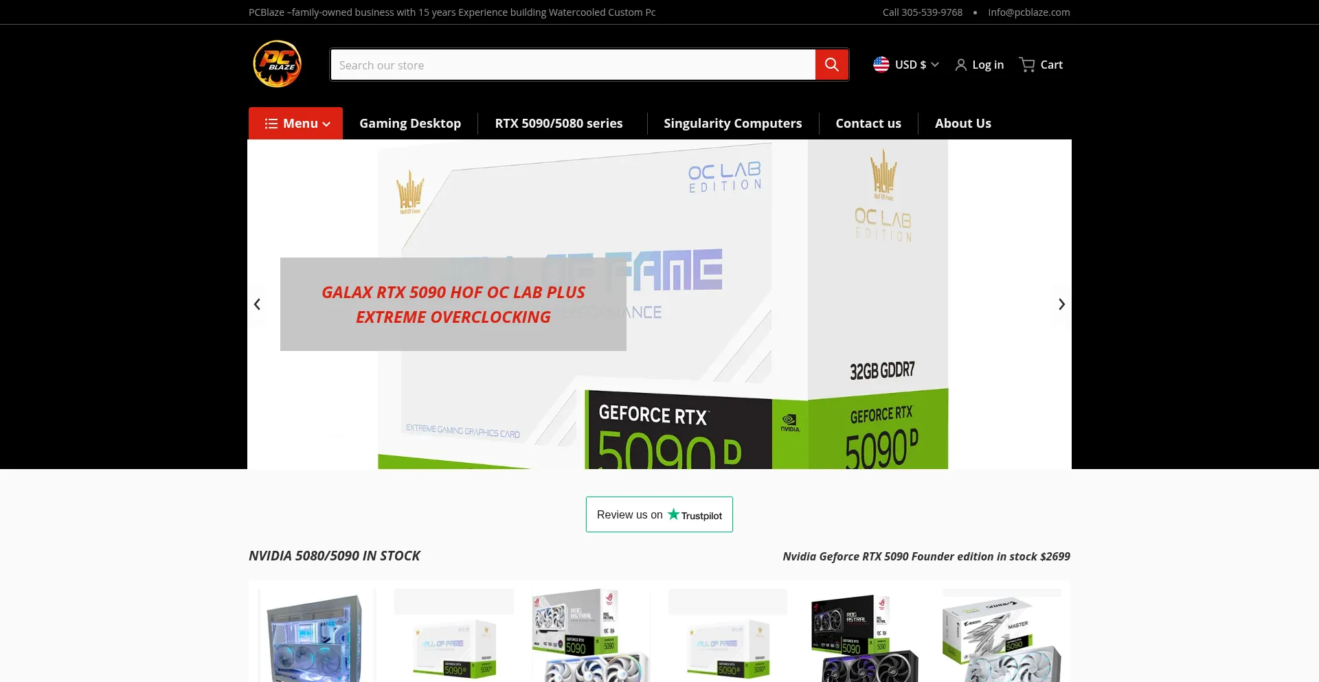 Website screenshot of Pcblaze.com