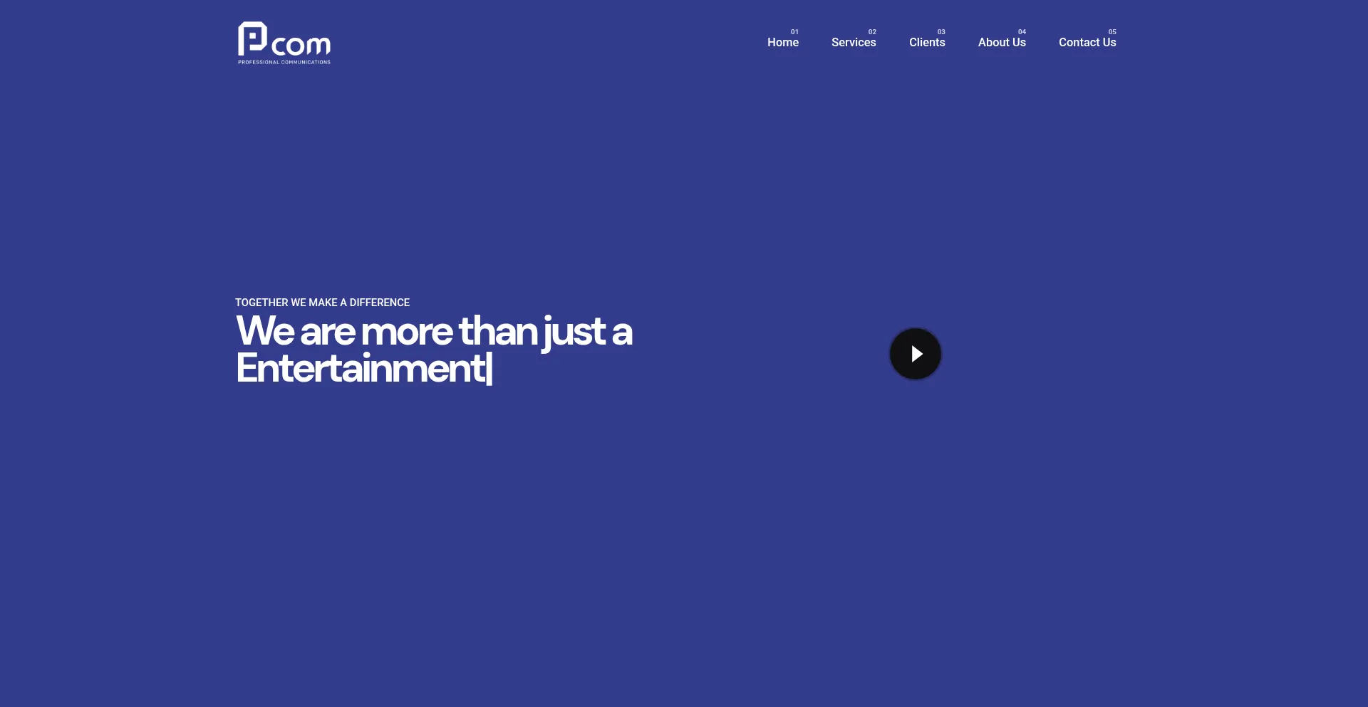 Website screenshot of Pcomgroup.net
