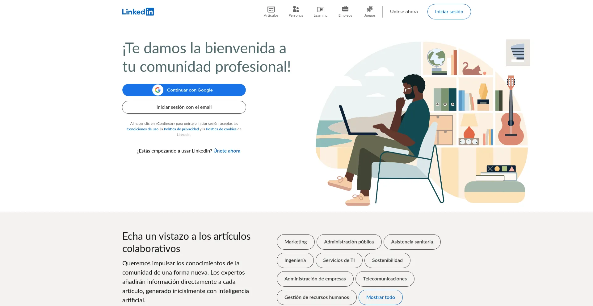 Website screenshot of Pe.linkedin.com