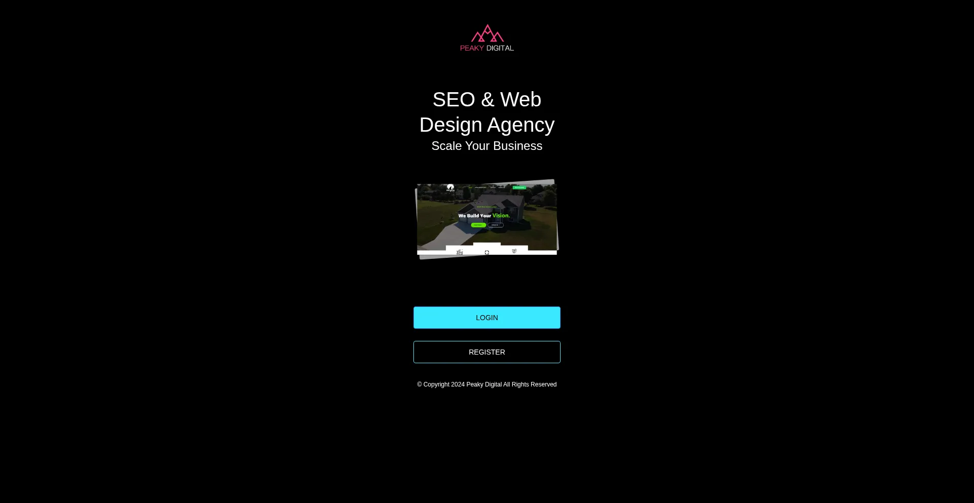 Website screenshot of Peakydigitaldc.com