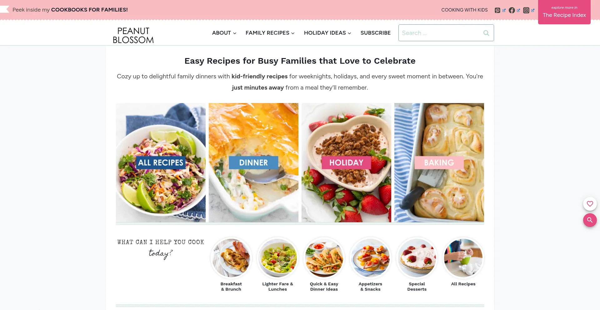 Website screenshot of Peanutblossom.com