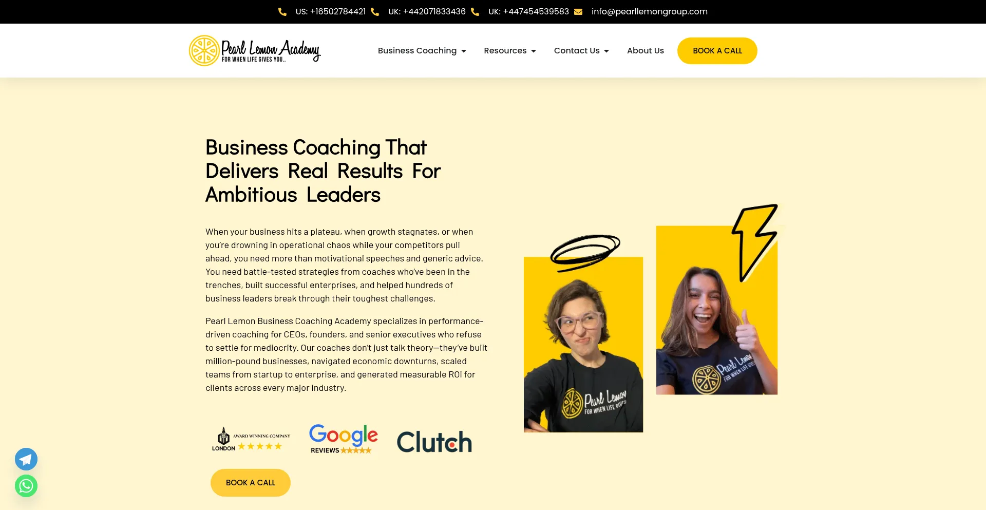 Pearllemonacademy.com Screenshot