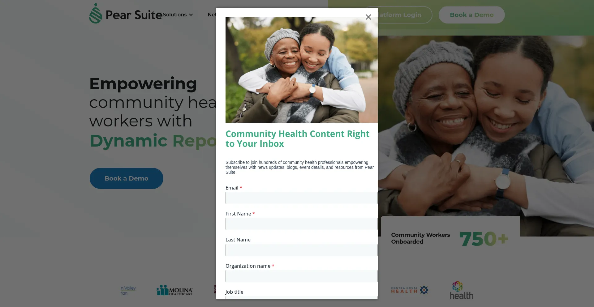 Website screenshot of Pearsuite.com