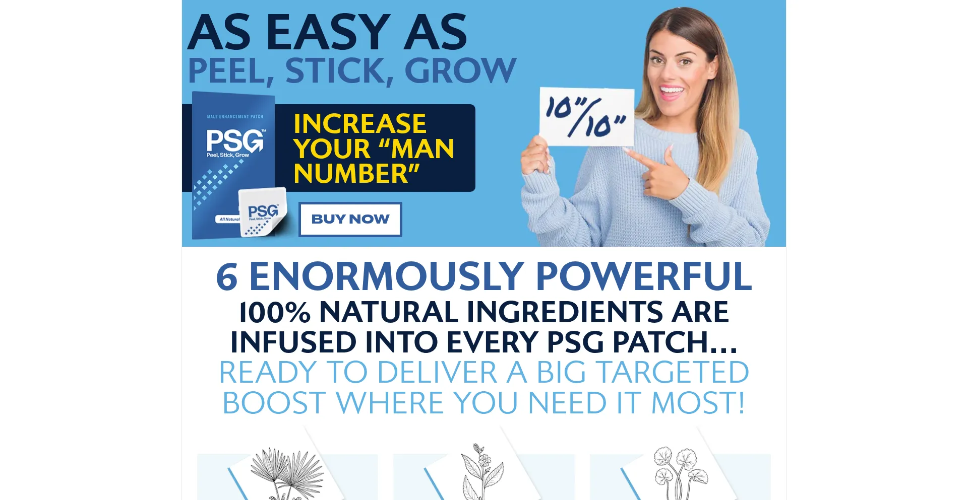 Website screenshot of Peelstickgrow.com