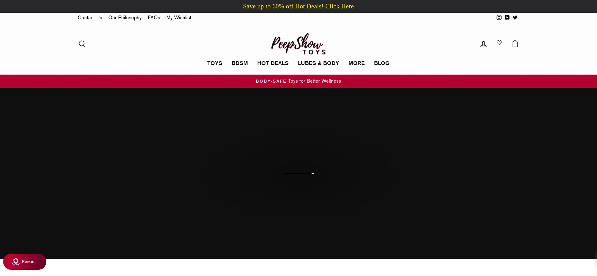 Peepshowtoys.com Screenshot