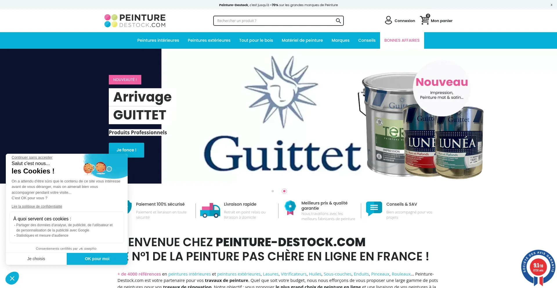 Peinture-destock.com 安全可靠吗？
