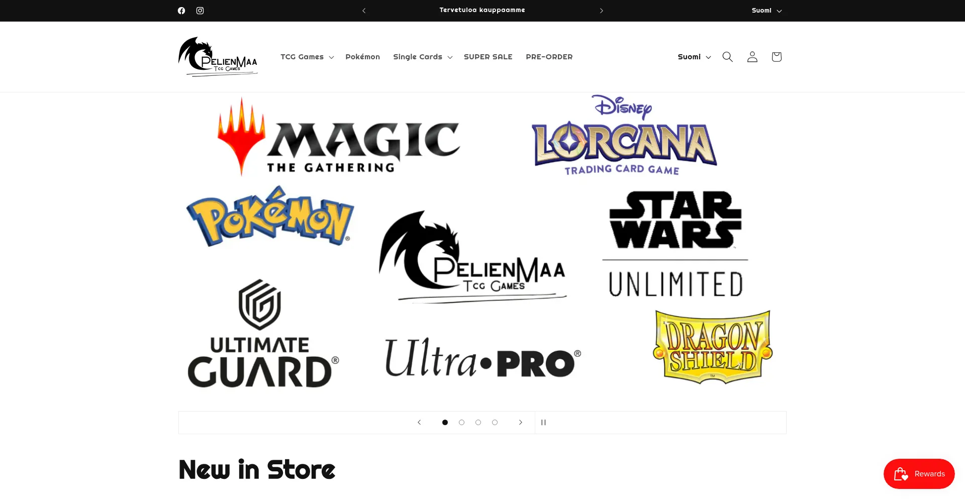 Website screenshot of Pelienmaa.com