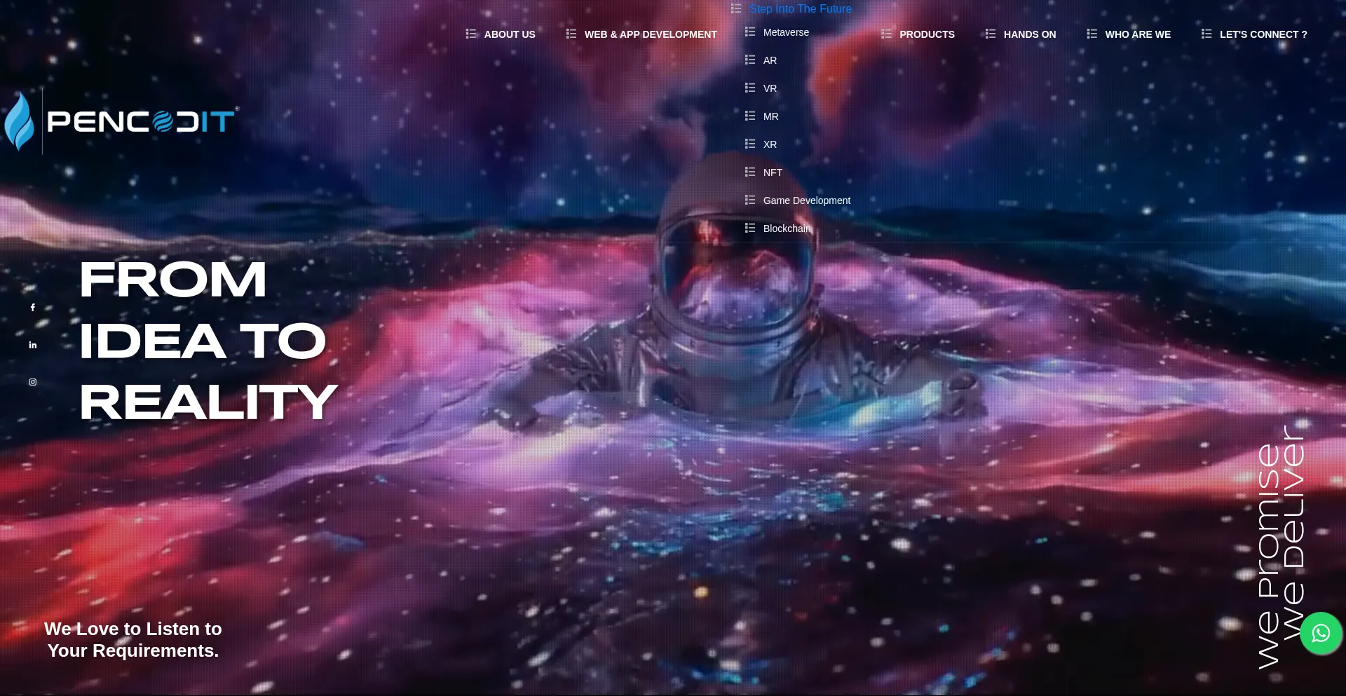 Website screenshot of Pencodit.com
