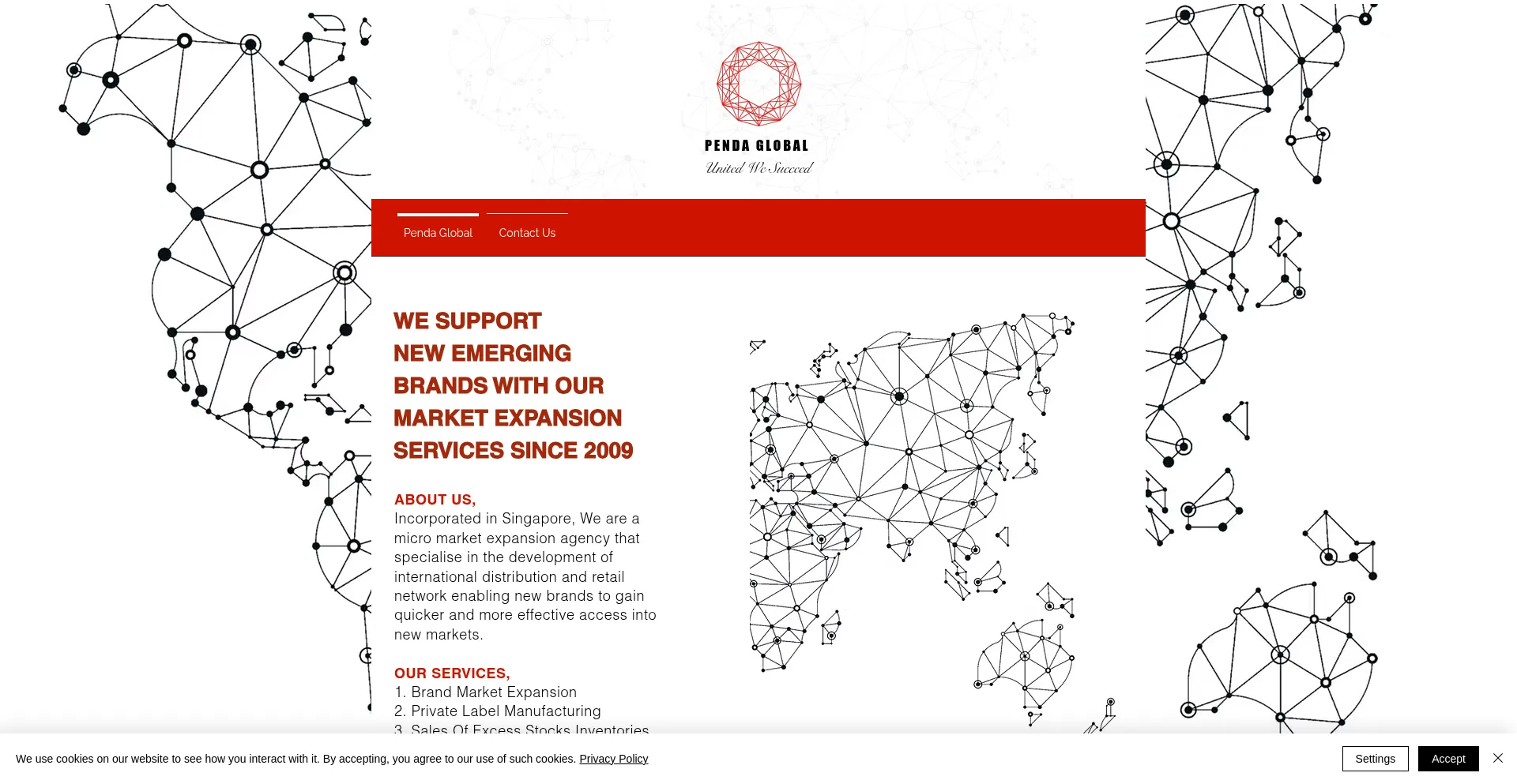 Website screenshot of Pendaglobal.com
