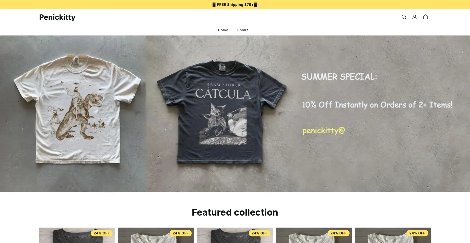 Website screenshot of Penickitty.com