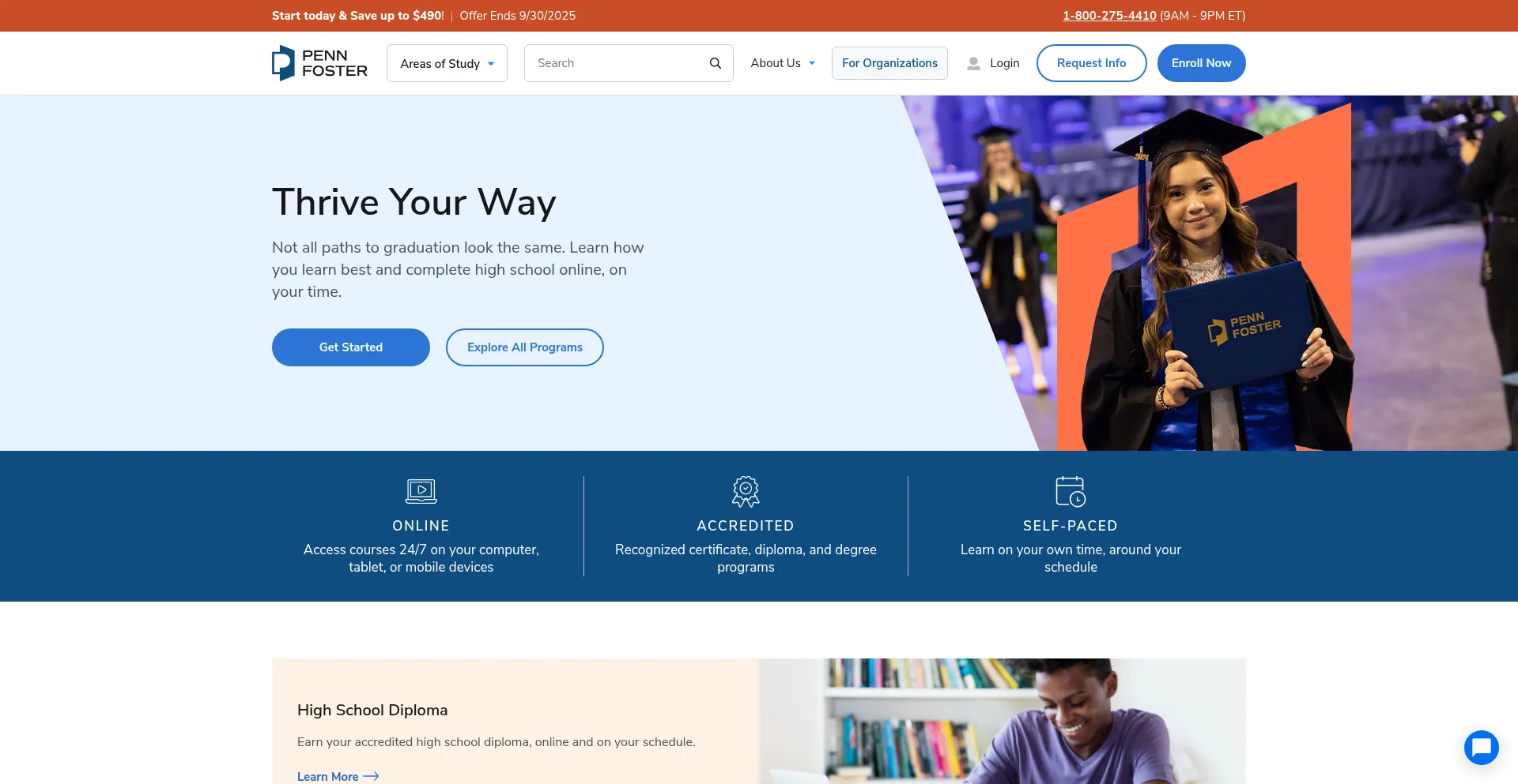Pennfoster.edu Screenshot
