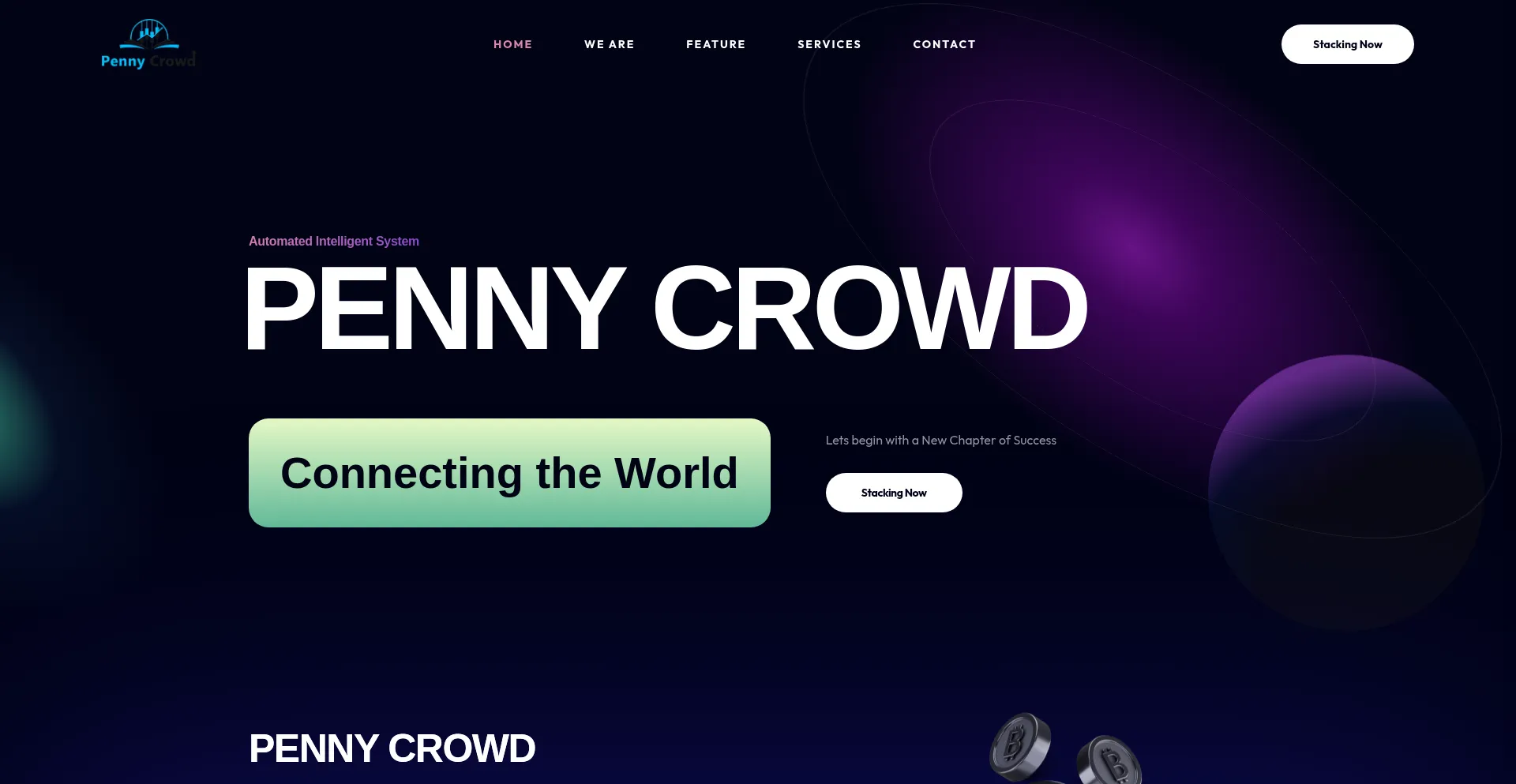 Website screenshot of Pennycrowd.net