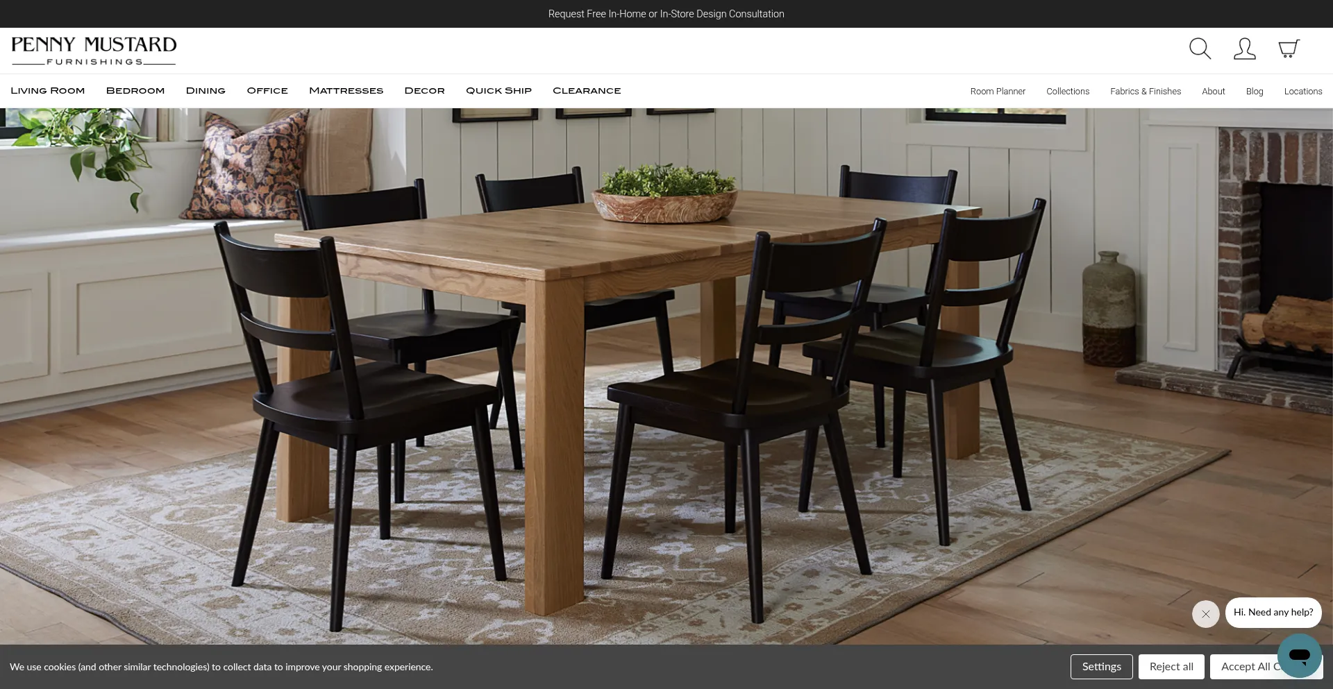 Website screenshot of Pennymustard.com