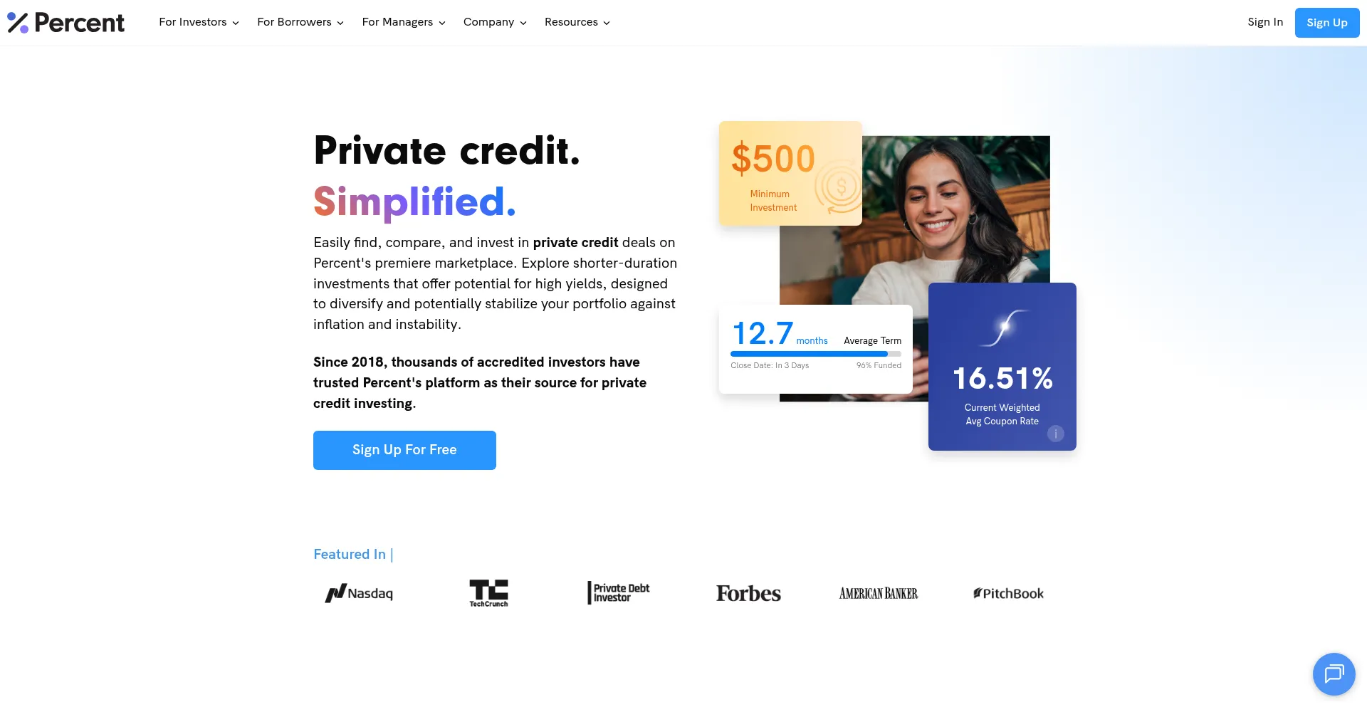 Percent.com Screenshot