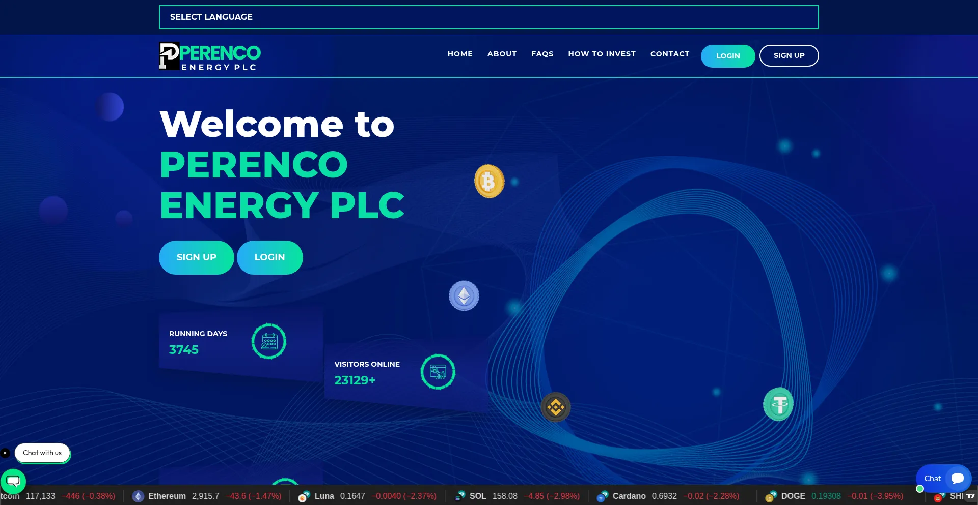 Website screenshot of Perenco-energy.ltd