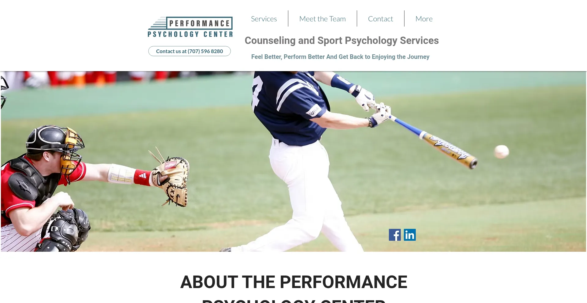 Website screenshot of Performancepsychologycenter.com