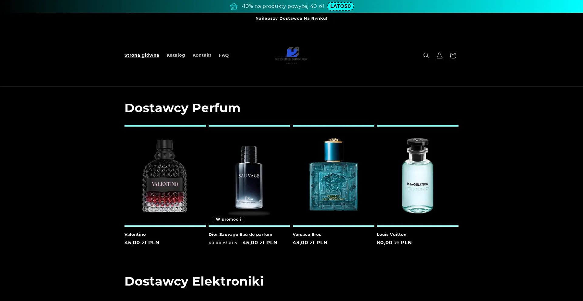 Website screenshot of Perfumesupplier.pl