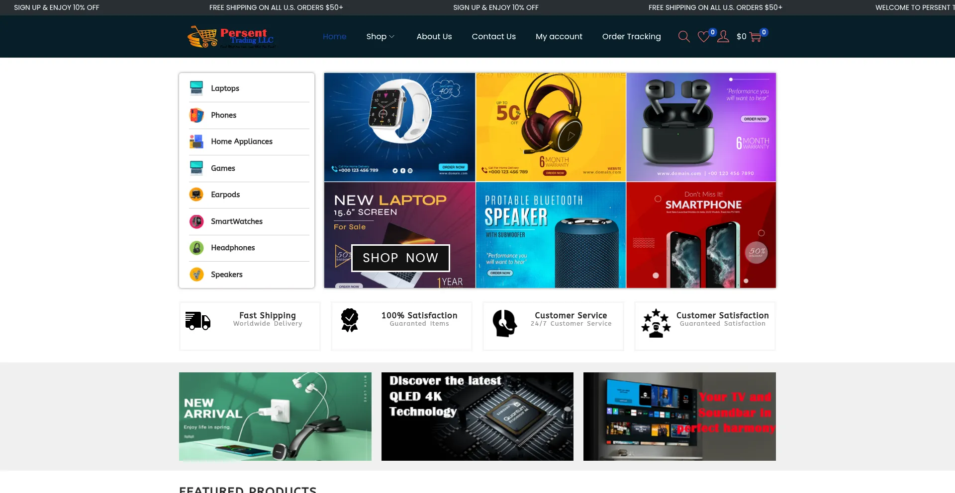 Website screenshot of Persenttradingllc.com